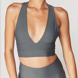 Spiritual Gangster Good Vibes Plunges Sports Bra